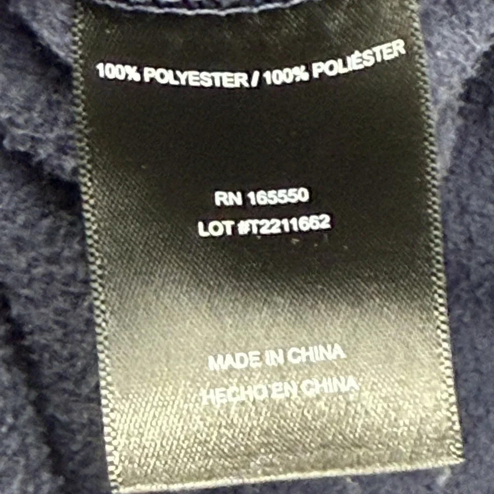 32 Degrees Heat Mens XL Navy Blue Fleece Quarter Button Pullover Sweater Jacket